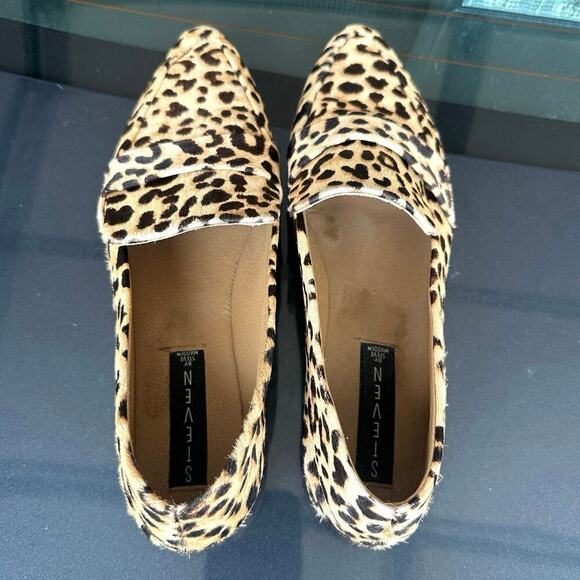 Steve Madden Women's Brown‎ and Tan Animal Print Loafer Flats Size 10 Shoes - Picture 6 of 17